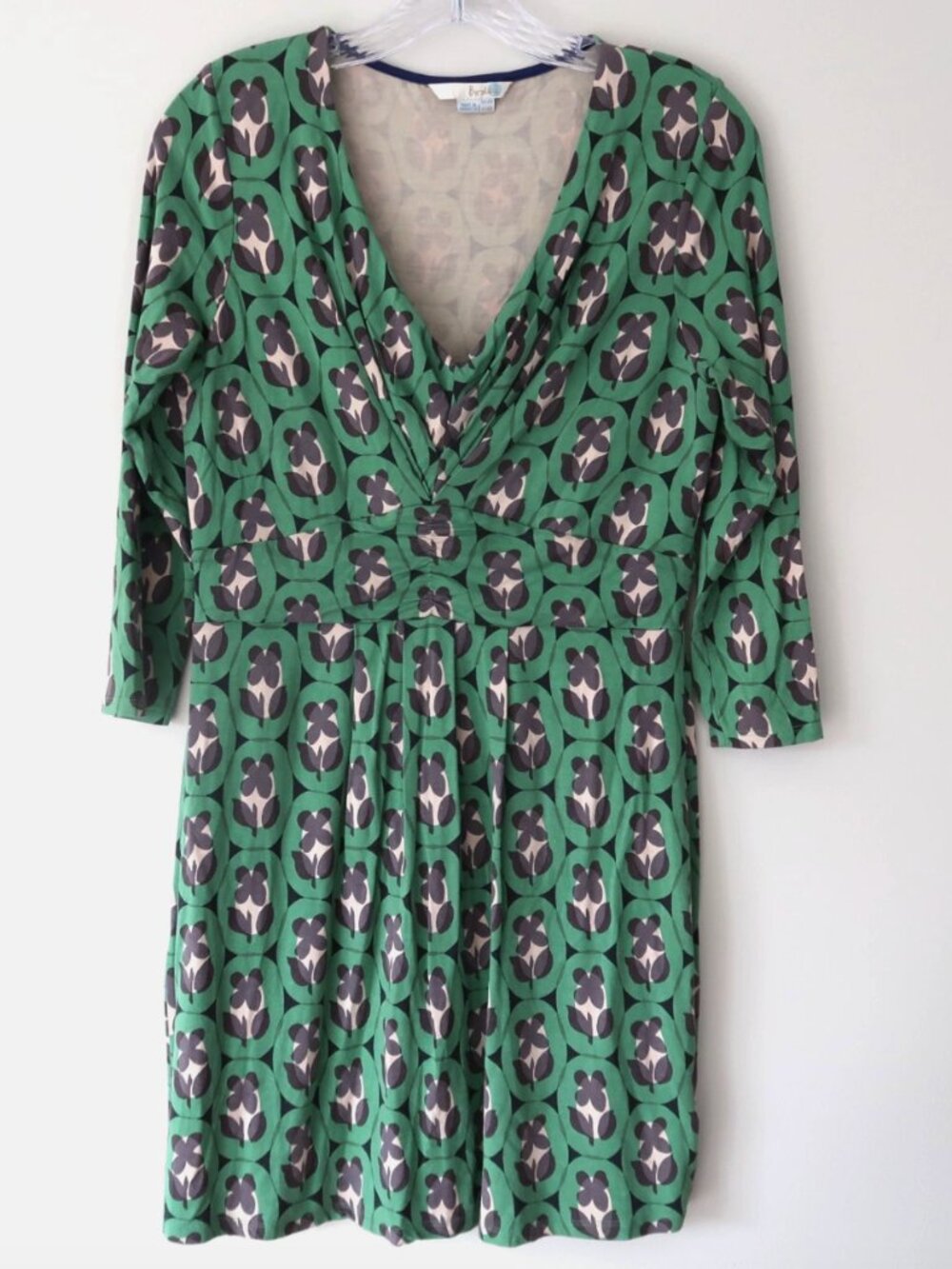 BODEN Jersey Midi Dress. Size US 10 UK 14 Teacher Work Casual Stretch Flowy